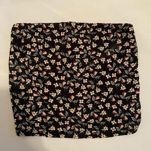 FLOWER PRINT CROPPED TUBE TOP